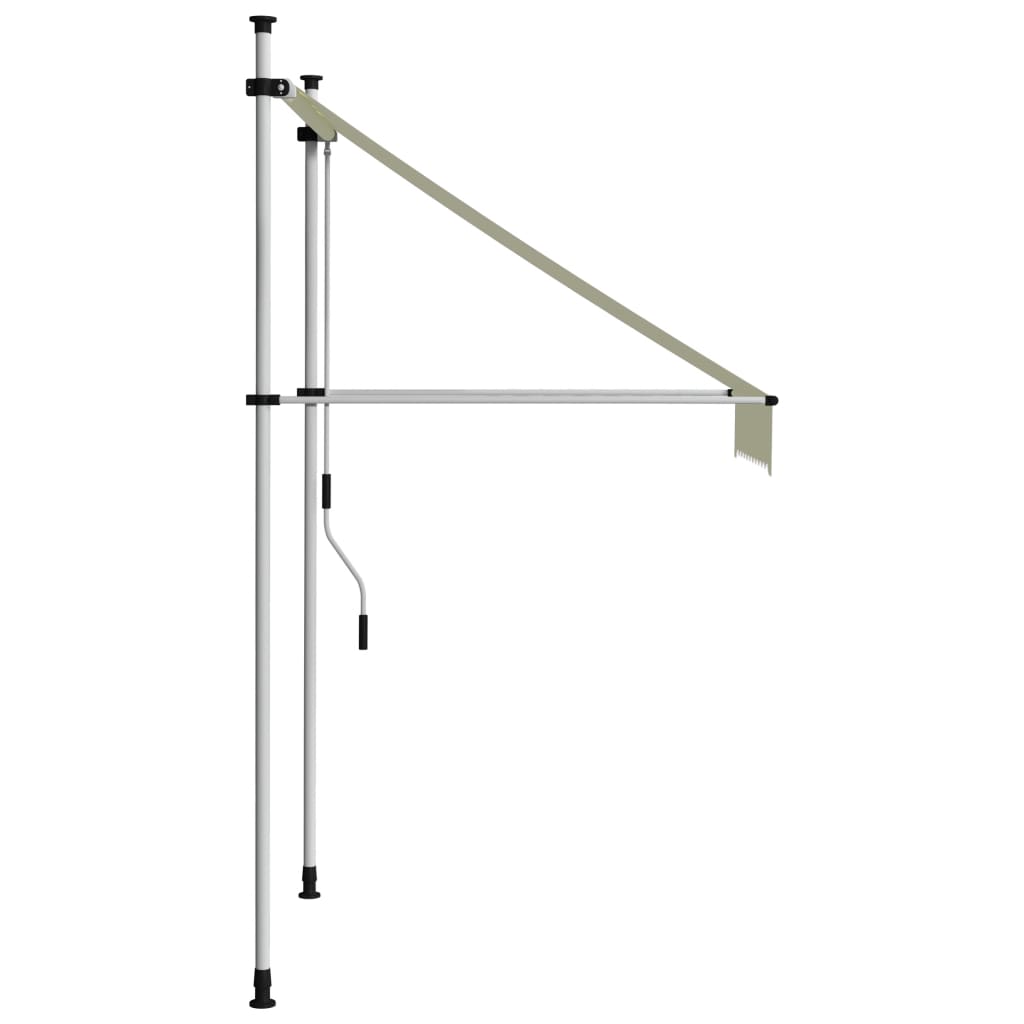 vidaXL Toldo retrátil manual 100 cm creme