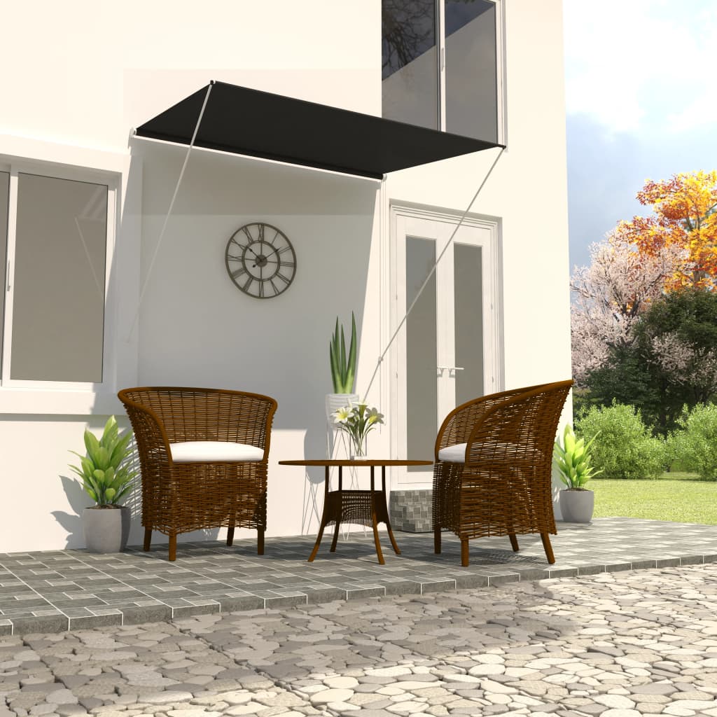 vidaXL Toldo retrátil 150x150 cm antracite