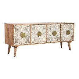 Gift Decor|Conjunto de 2 mesas Preto Dourado 50 x 50 x 50 cm