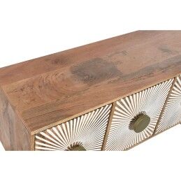 Home ESPRIT|Móvel de TV Home ESPRIT Dourado Natural Madeira 145 x 40 x 60 cm
