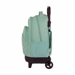 BlackFit8|Mochila Escolar com Rodas Compact BlackFit8 M918 Turquesa 33 X 45 X 22 cm