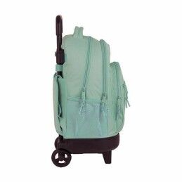 BlackFit8|Mochila Escolar com Rodas Compact BlackFit8 M918 Turquesa 33 X 45 X 22 cm