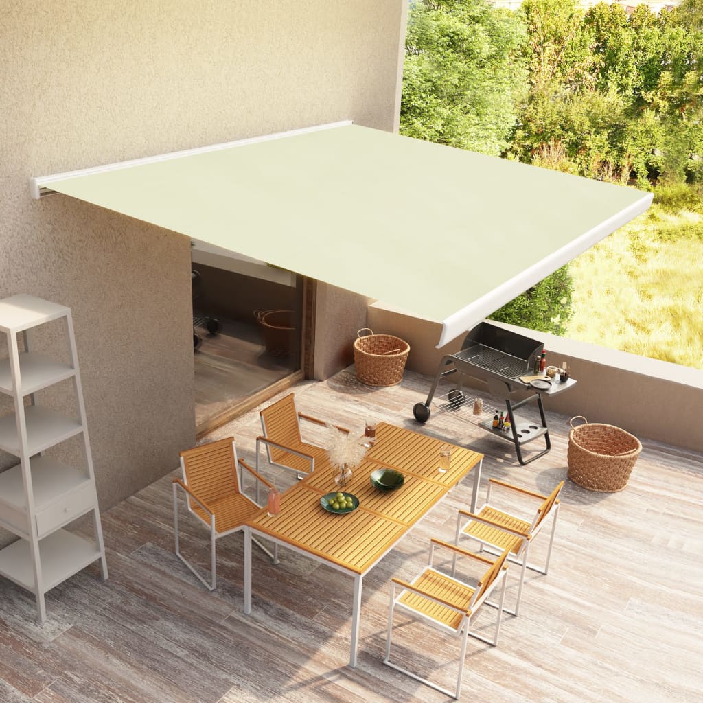 vidaXL Toldo manual com caixa 300x250 cm creme