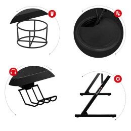 Huzaro|Secretária Huzaro HZ-Hero 1.8 Black Preto Aço