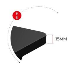 Huzaro|Secretária Huzaro HZ-Hero 1.8 Black Preto Aço