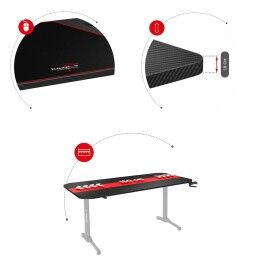 Huzaro|Mesa de Escritório Gaming Huzaro HZ-Hero 4.7 Preto Madeira MDF 160 x 75 cm