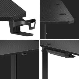 Huzaro|Mesa de Escritório Gaming Huzaro HZ-Hero 4.7 Preto Madeira MDF 160 x 75 cm