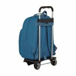 BlackFit8|Mochila Escolar com Rodas 905 BlackFit8 M313G Azul 32 x 42 x 15 cm