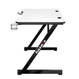 Huzaro|Secretária Huzaro Hero 2.5 Branco Preto Alumínio 120 x 60 cm