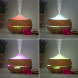 Humidificador Difusor de Aromas com LED Multicores Wooden-Effect InnovaGoods