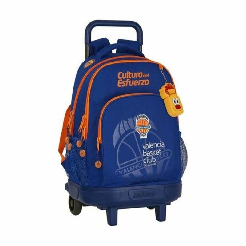 Valencia Basket|Mochila Escolar com Rodas Compact Valencia Basket M918 Azul Laranja (33 x 45 x 22 cm) Valencia Basket|Mochila Escolar com Rodas Compact Valencia Basket M918 Azul Laranja (33 x 45 x 22 cm)