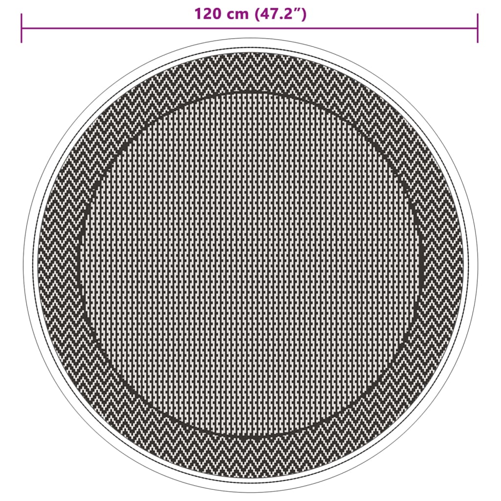 vidaXL Tapete de exterior Ø120 cm PP verde