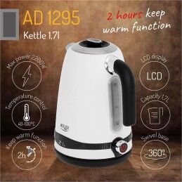 Adler|Chaleira Adler Branco Aço inoxidável 2200 W 1,7 L