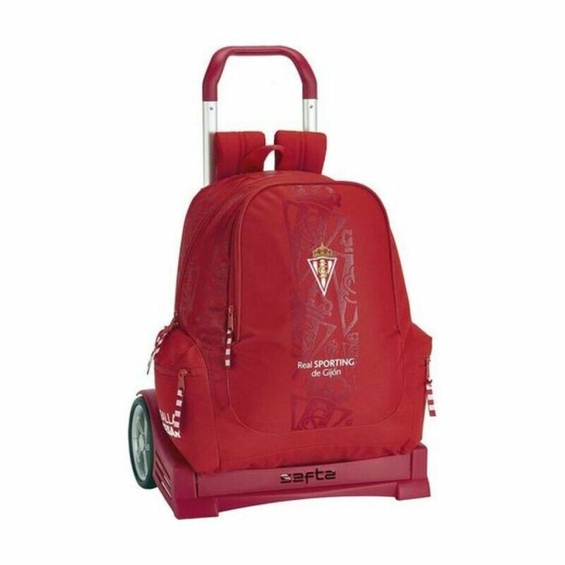 Real Sporting de Gijón|Mochila Escolar com Rodas Evolution Real Sporting de Gijón Vermelho