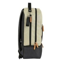 Safta|Saco de Desporto com Porta-sapatos Safta M883 Bege Cinzento escuro 15 L