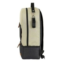 Safta|Saco de Desporto com Porta-sapatos Safta M883 Bege Cinzento escuro 15 L
