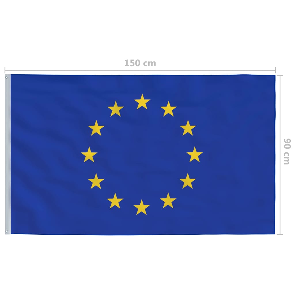 vidaXL Bandeira da Europa 90x150 cm