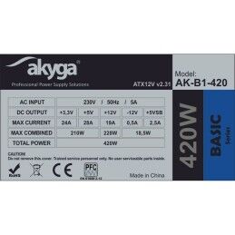 Akyga|Fonte de Alimentação Akyga AK-B1-420 420 W ATX RoHS CE REACH