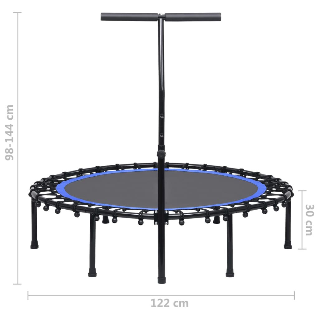 vidaXL Trampolim com pega 122 cm