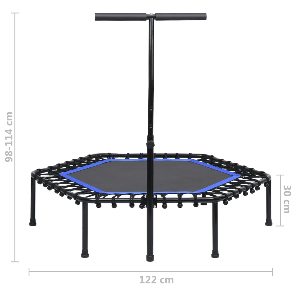 vidaXL Trampolim com pega 122 cm