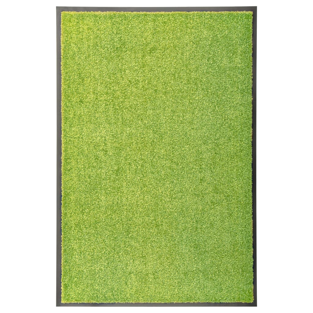 vidaXL Tapete de porta lavável 60x90 cm verde