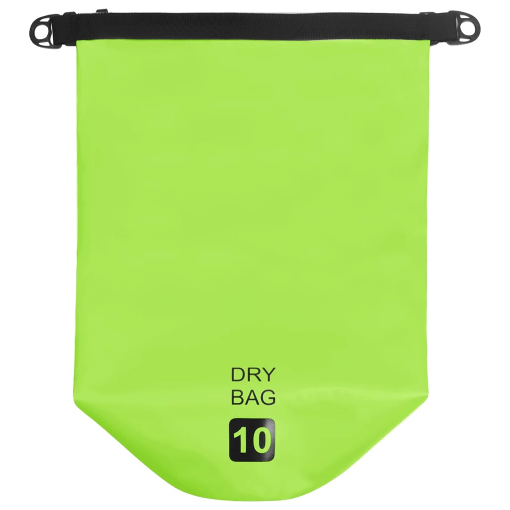 vidaXL Bolsa impermeável 10 L PVC verde