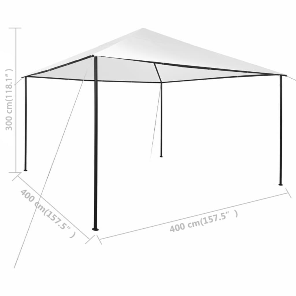 vidaXL Gazebo 4x4x3 m 180 g/m² branco