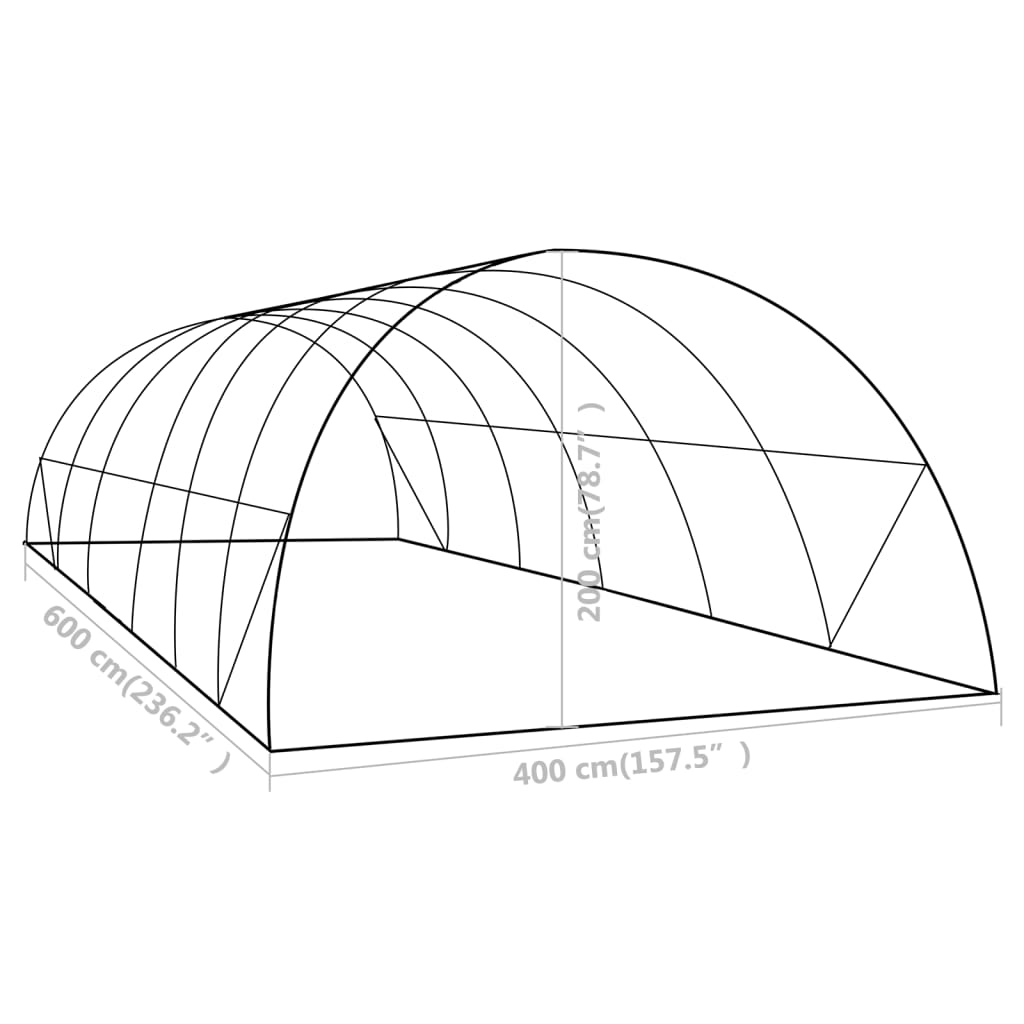 vidaXL Estufa 24 m² 6x4x2 m