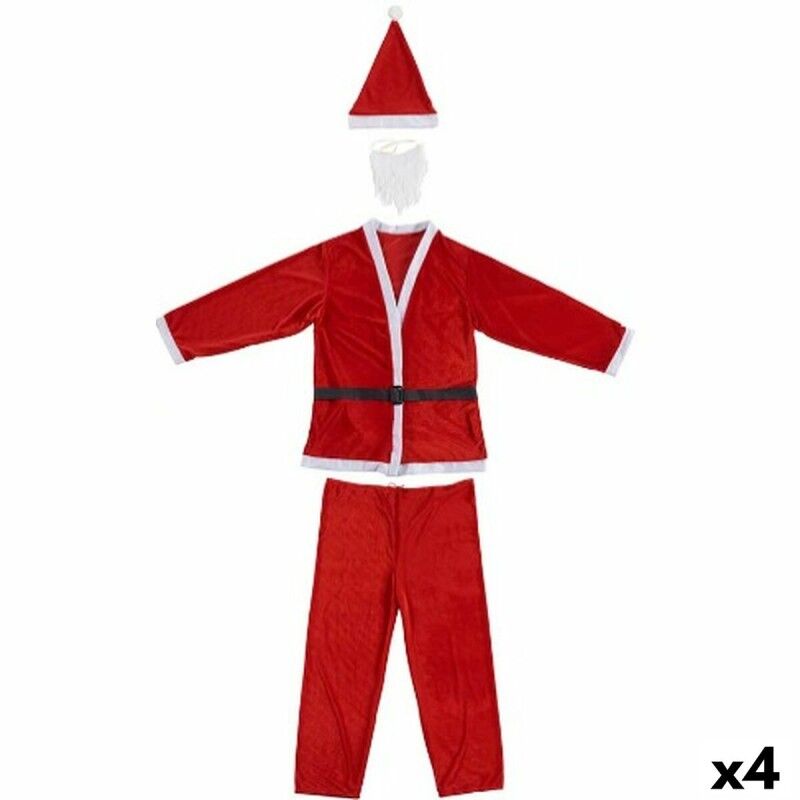 Krist+|Fantasia para Adultos Krist+ K1912284 Branco Vermelho Pai Natal Tamanho único (4 Unidades) Krist+|Fantasia para Adultos Krist+ K1912284 Branco Vermelho Pai Natal Tamanho único (4 Unidades)
