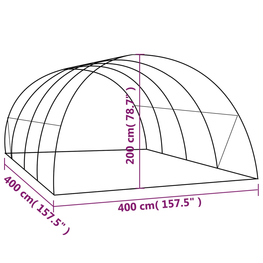 vidaXL Estufa 16 m² 4x4x2 m