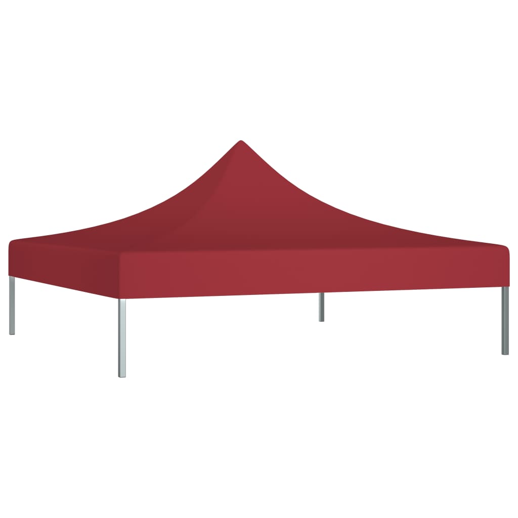 vidaXL Teto para tenda de festas 2x2 m 270 g/m² bordô