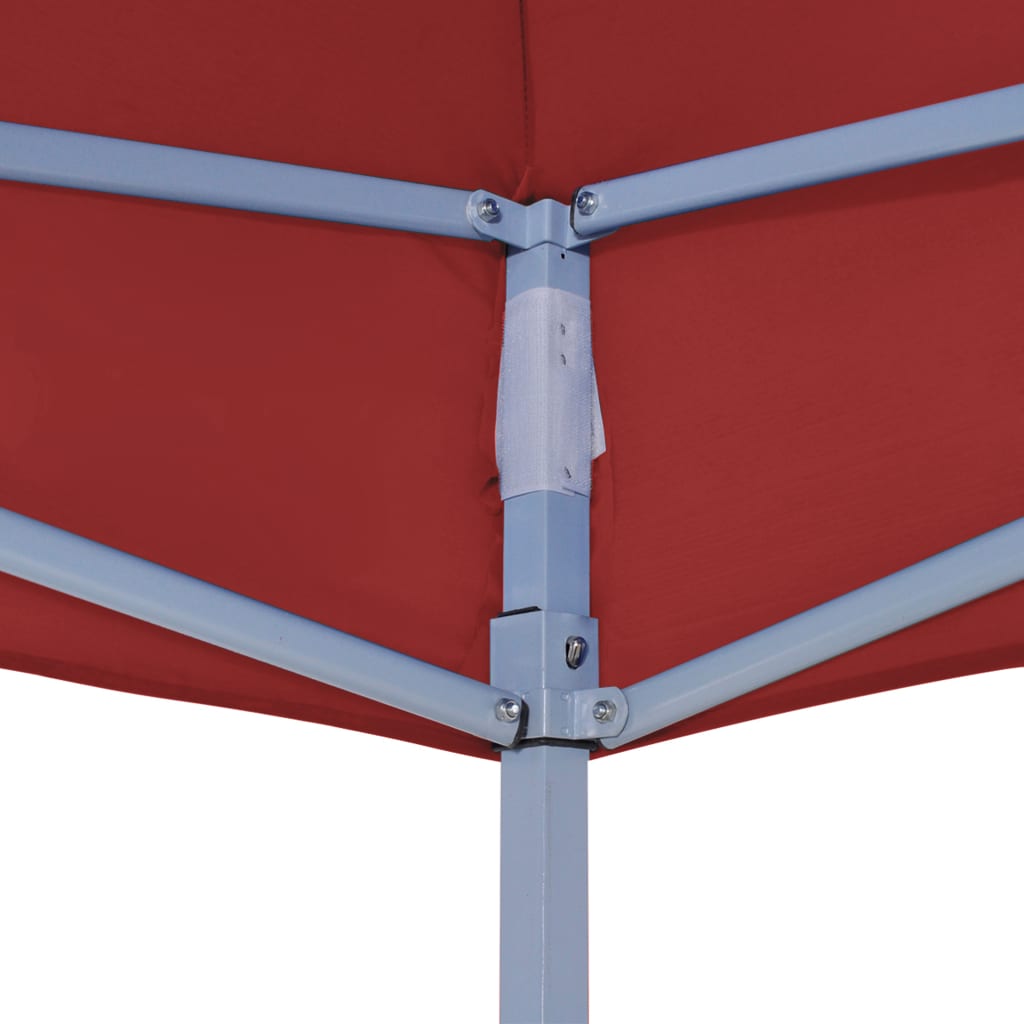 vidaXL Teto para tenda de festas 2x2 m 270 g/m² bordô