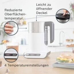 BOSCH|Chaleira BOSCH TWK8611P 2400 W Branco Cinzento Antracite plástico,acero inoxidable 2400 W 1,5 L