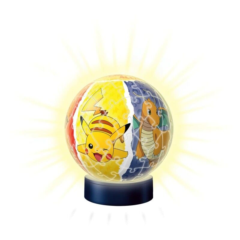 Pokémon|Puzzle 3D Pokémon Luz noturna 72 Peças Pokémon|Puzzle 3D Pokémon Luz noturna 72 Peças