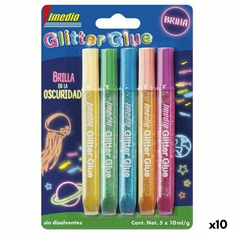 Imedio|Cola Imedio Brilha no Escuro Multicolor 10 ml Imedio|Cola Imedio Brilha no Escuro Multicolor 10 ml