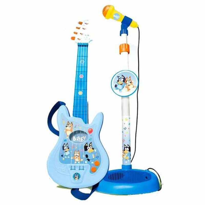 Bluey|Guitarra Infantil Bluey Regulável Microfone 60 x 30 x 17 mm