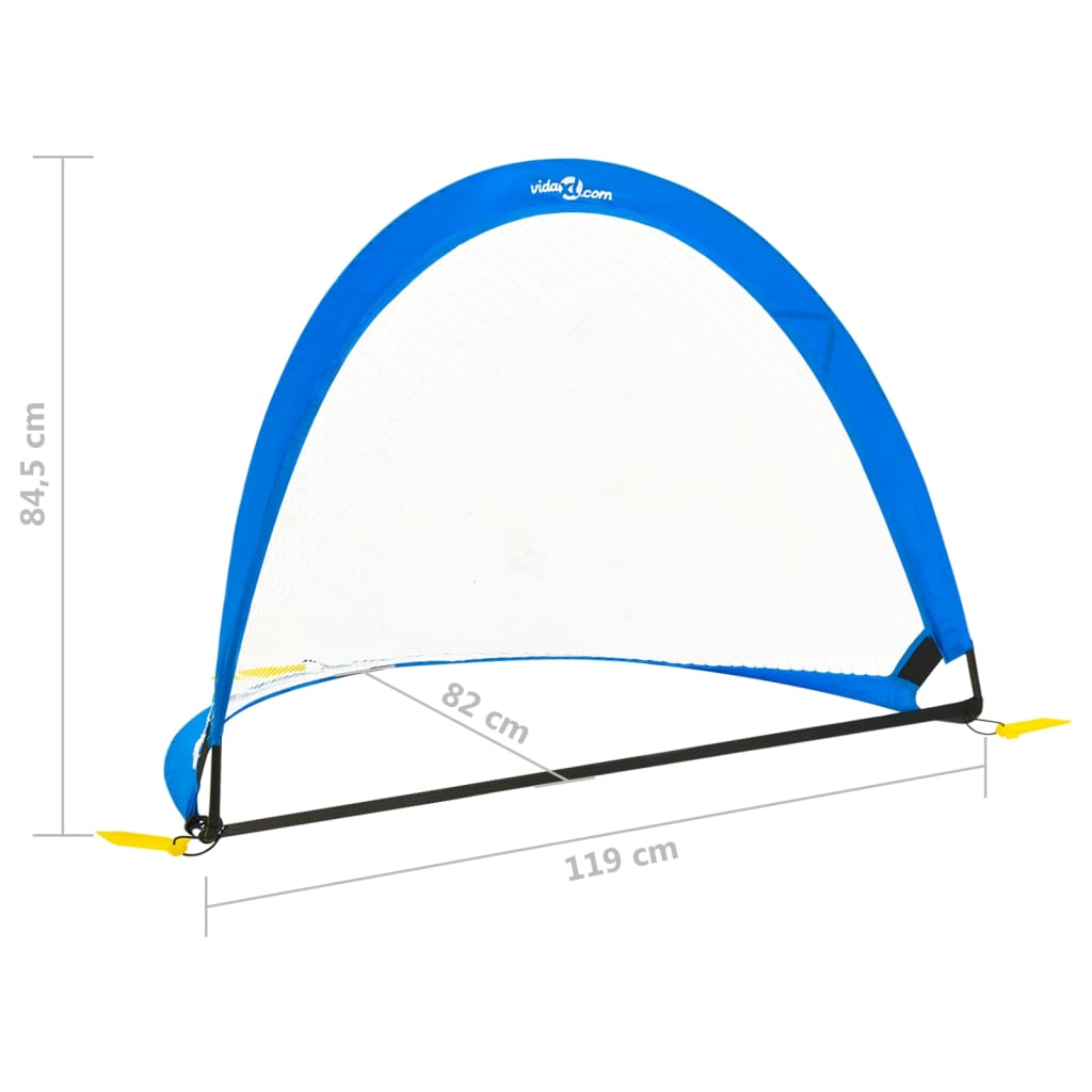 vidaXL Baliza de futebol infantil 2 pcs 119x82x84,5cm