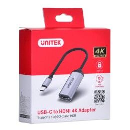 Unitek|Cabo USB-C para HDMI Unitek V1420A Preto 15 cm
