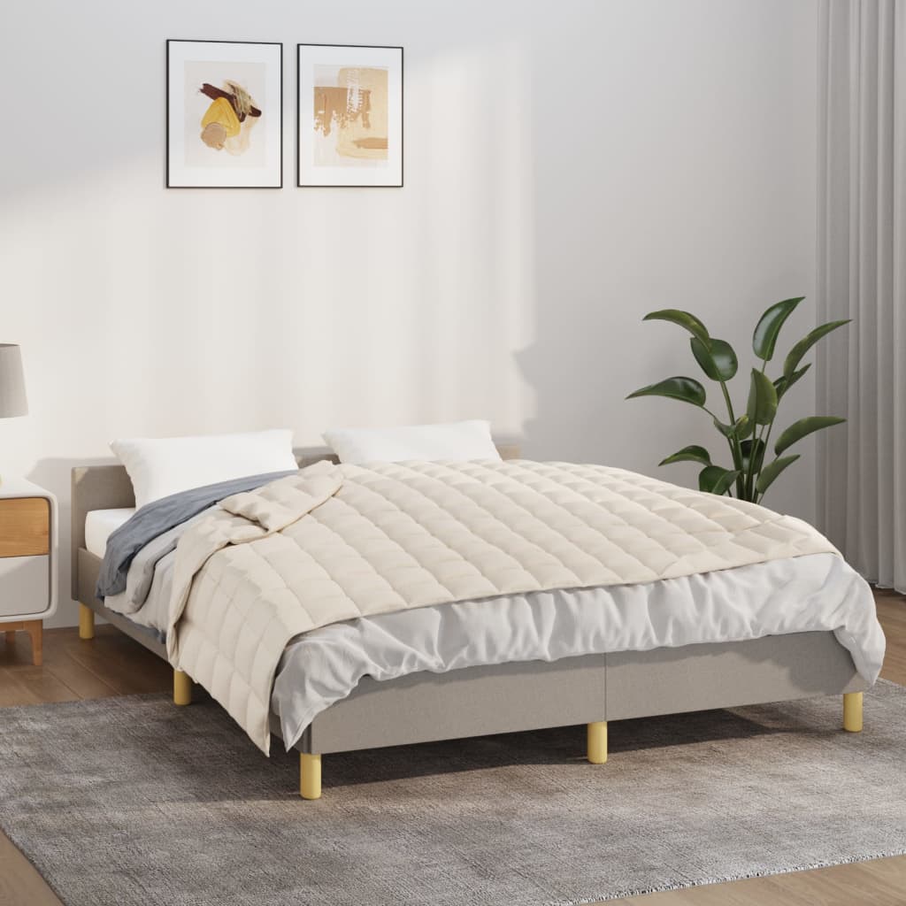 vidaXL Manta pesada 9 kg 120x180 cm tecido creme-claro