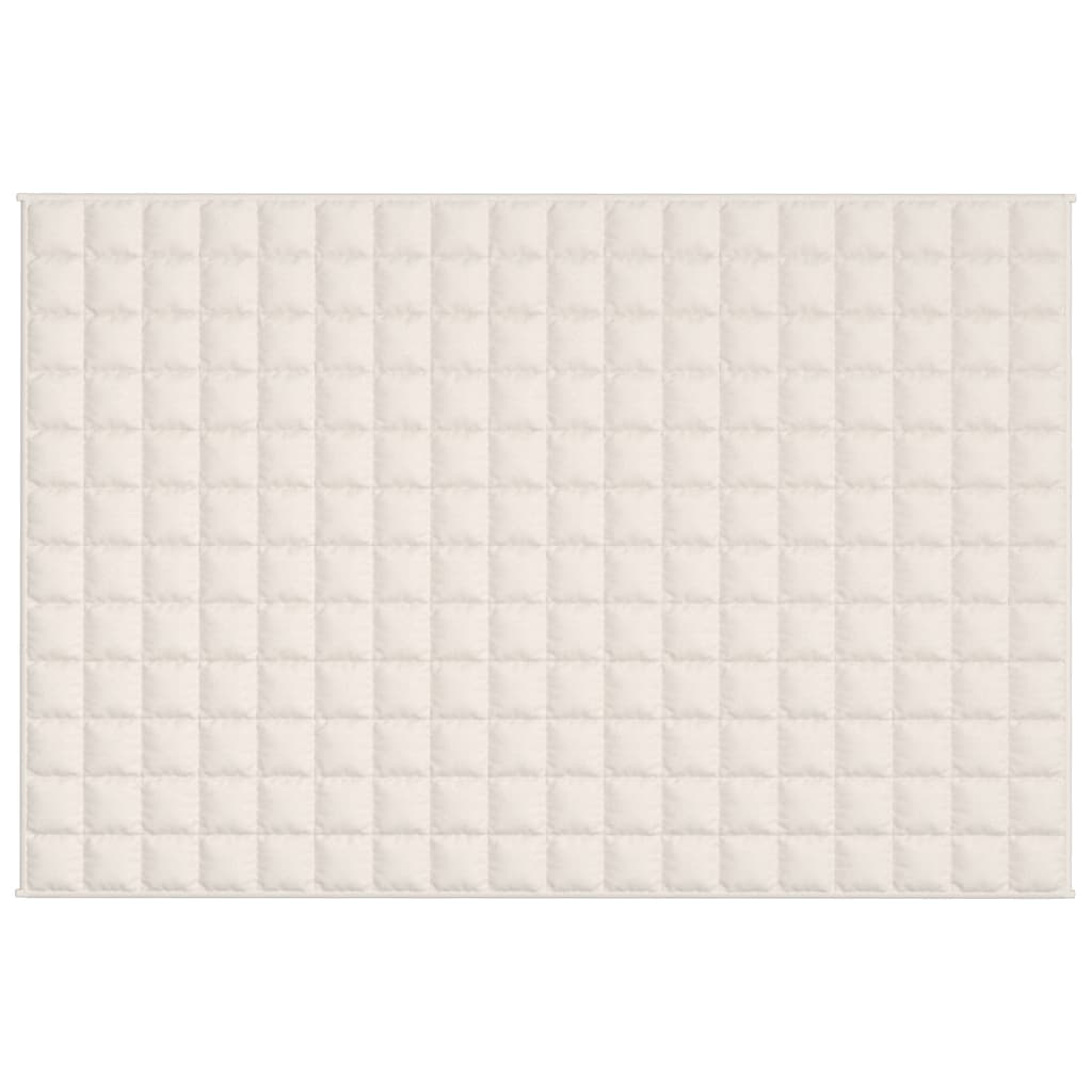 vidaXL Manta pesada 9 kg 120x180 cm tecido creme-claro