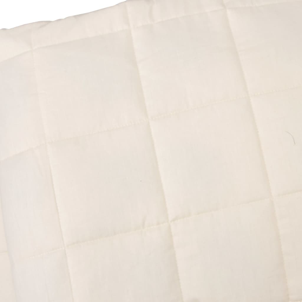 vidaXL Manta pesada 9 kg 120x180 cm tecido creme-claro