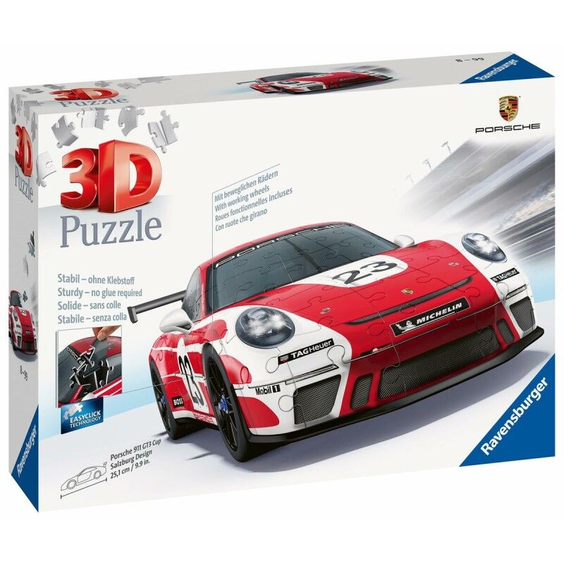 Porsche|Puzzle 3D Porsche 911 GT3 Cup Salzburg 152 Peças