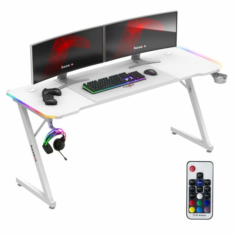 Huzaro|Secretária Huzaro HZ-Hero 4.8 RGB White Branco Huzaro|Secretária Huzaro HZ-Hero 4.8 RGB White Branco