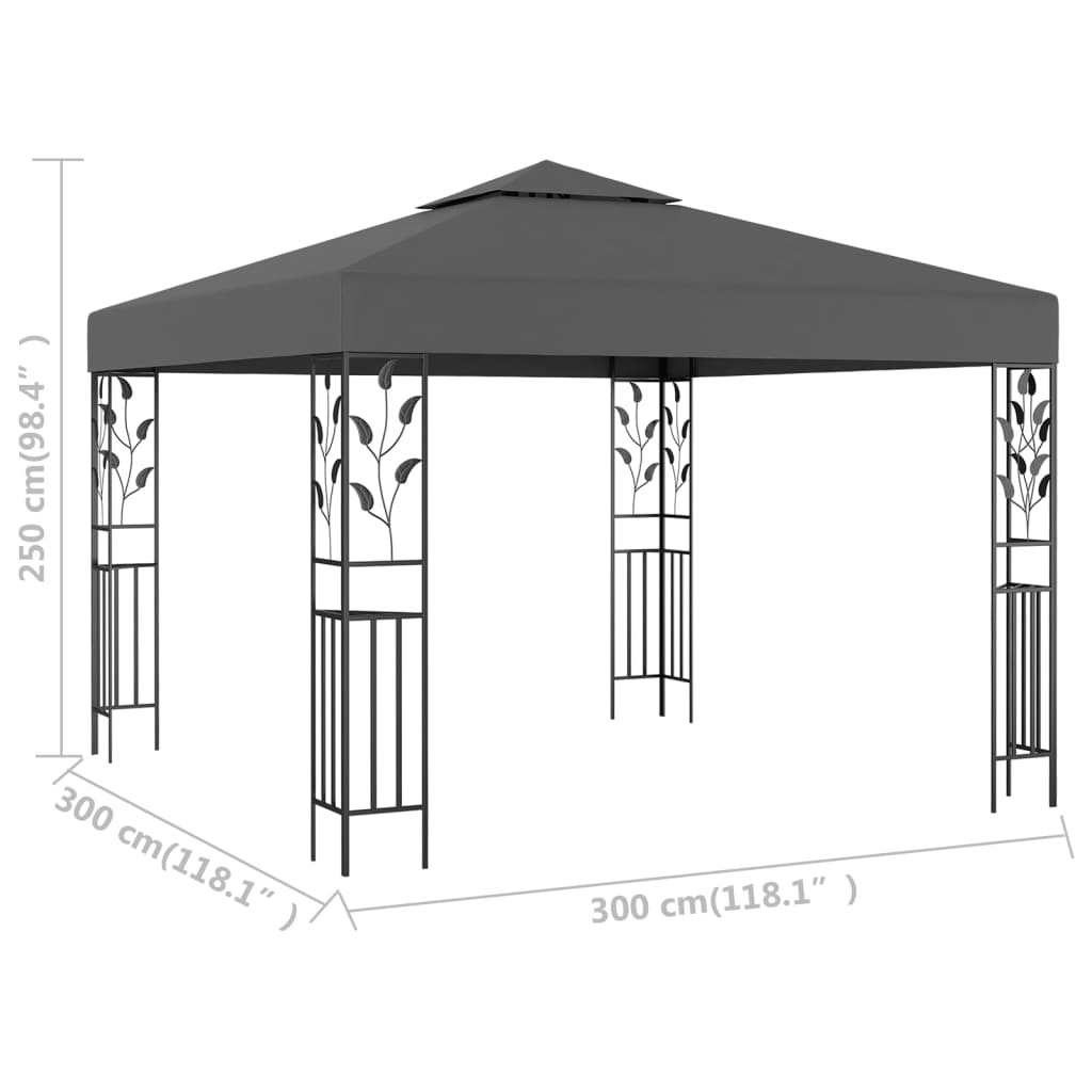 vidaXL Gazebo 3x3 m antracite