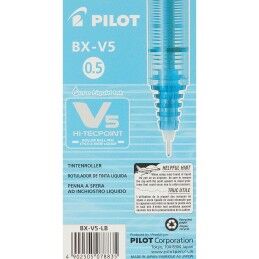 Pilot|Esferográfica de tinta líquida Pilot V-5 Hi-Tecpoint Azul Claro 0,3 mm (12 Unidades)
