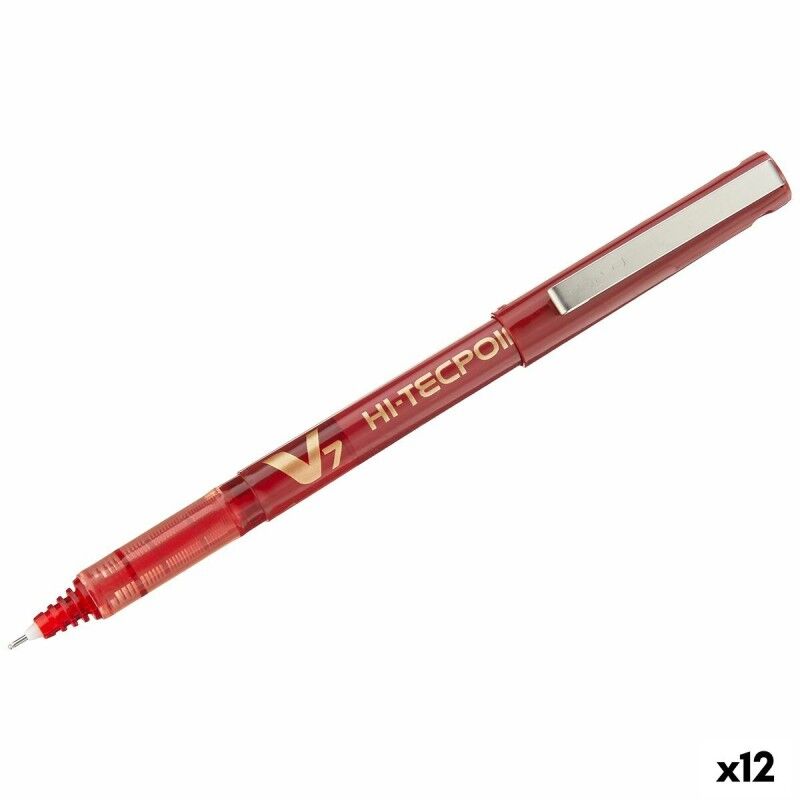Pilot|Esferográfica de tinta líquida Pilot V7 Hi-Tecpoint Vermelho 0,5 mm (12 Unidades)