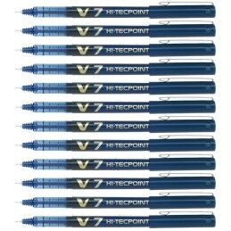 Pilot|Esferográfica de tinta líquida Pilot V-7 Hi-Tecpoint Azul 0,5 mm (12 Unidades)