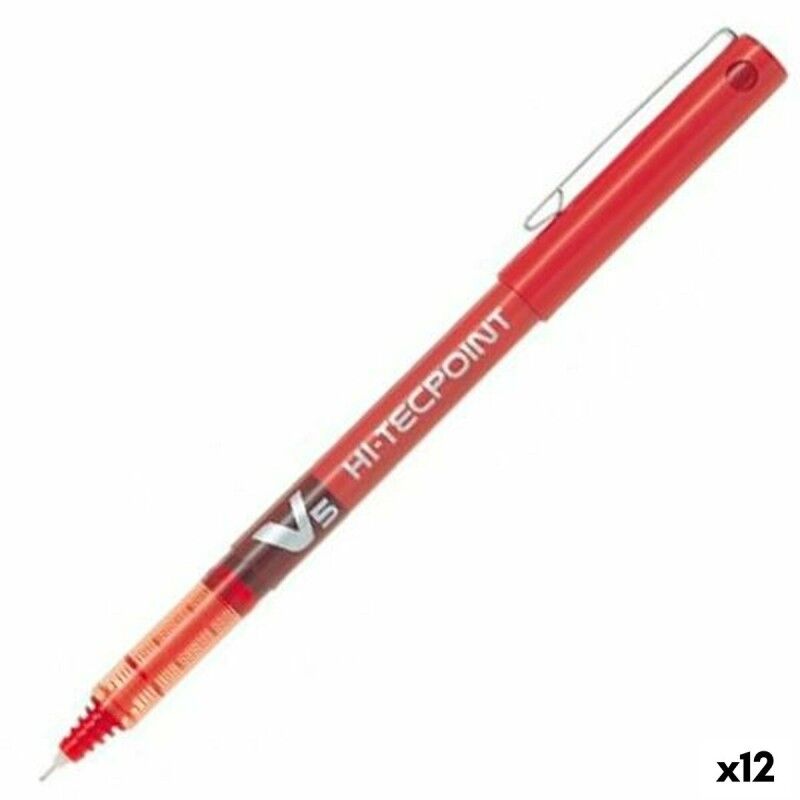Pilot|Esferográfica de tinta líquida Pilot V-5 Hi-Tecpoint Vermelho 0,3 mm (12 Unidades)