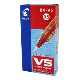 Pilot|Esferográfica de tinta líquida Pilot V-5 Hi-Tecpoint Vermelho 0,3 mm (12 Unidades)