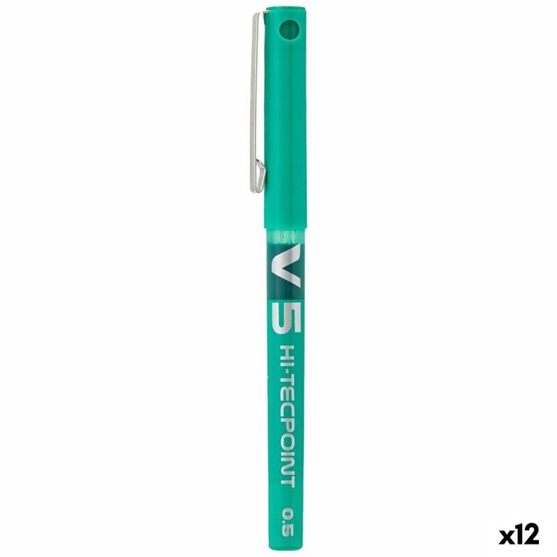 Pilot|Esferográfica de tinta líquida Pilot V-5 Hi-Tecpoint Verde 0,3 mm (12 Unidades)